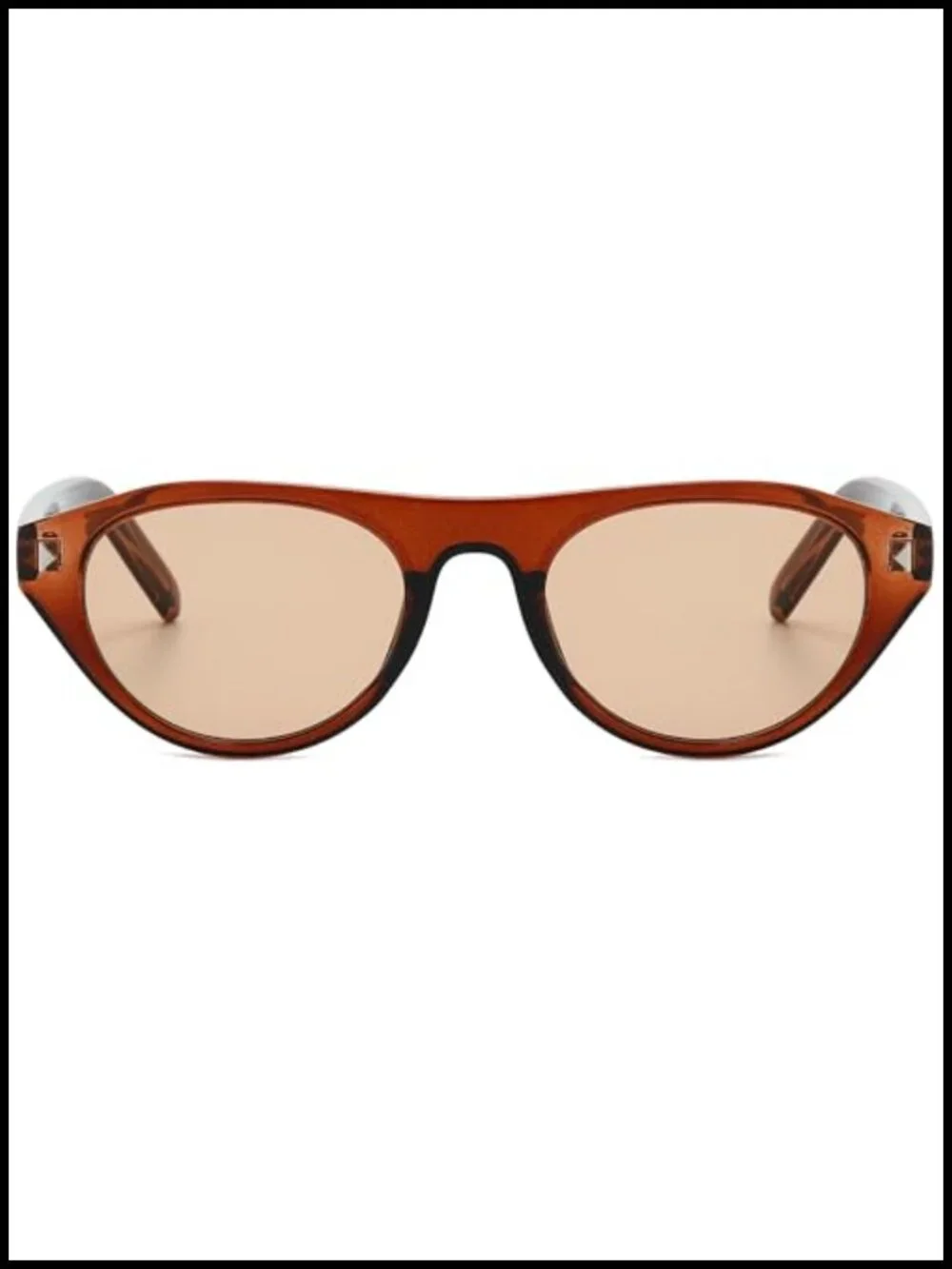 Retro Oval Cateye Sunglasses UV400 Protection Narrow Sun Glasses